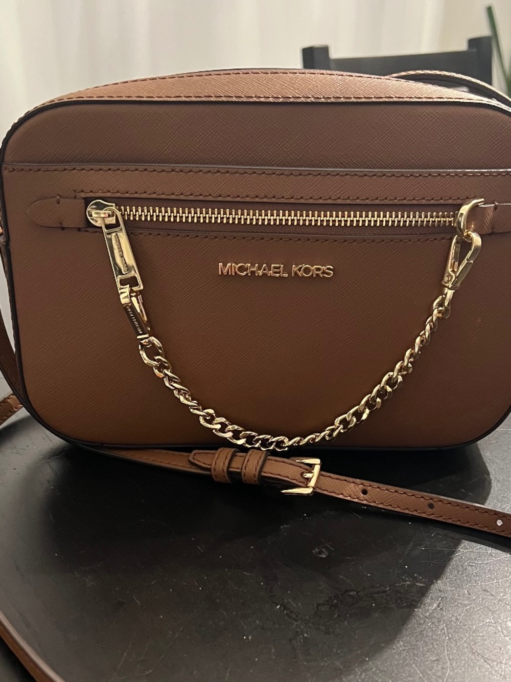 Michael Kors Jet Set Large Saffiano Leather Crossbody Bag